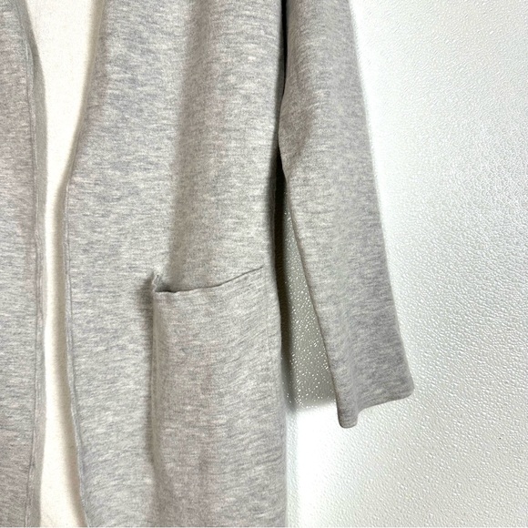 Babaton Lance Cardigan Light Grey Open Front Longline Wool Blend Size Small - Picture 5 of 15
